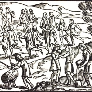 Ilustracion Modo Bailar Indigena Historia Nuevo Mundo Series Bellas Artes Iberoamericana Articulos Bailaban Nuestros Ancestros